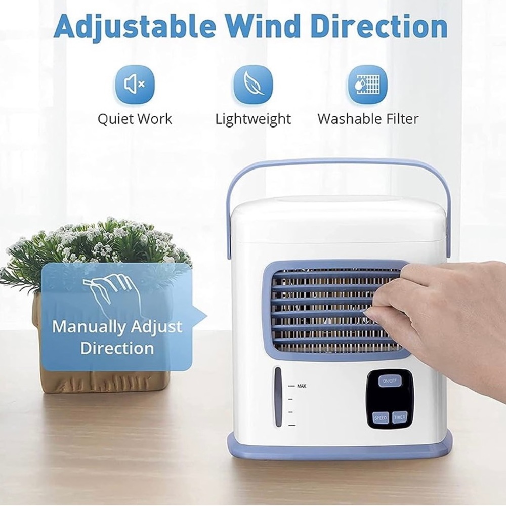 Portable 3 in 1 Air Cooling Cooler - Personal Mini Air Conditioner Fan - Picture 3 of 16